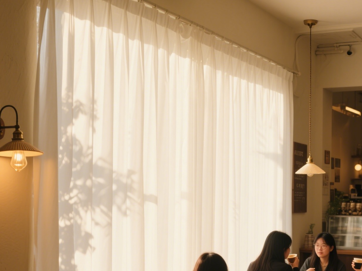 Custom PVC Manual Vertical Blinds: Creating the Most Attractive Internet-famous Coffee Shop!